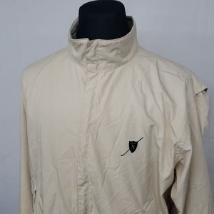 Nautica L/S Full Zip Golf Jacket Tan XL Lined